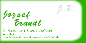jozsef brandl business card